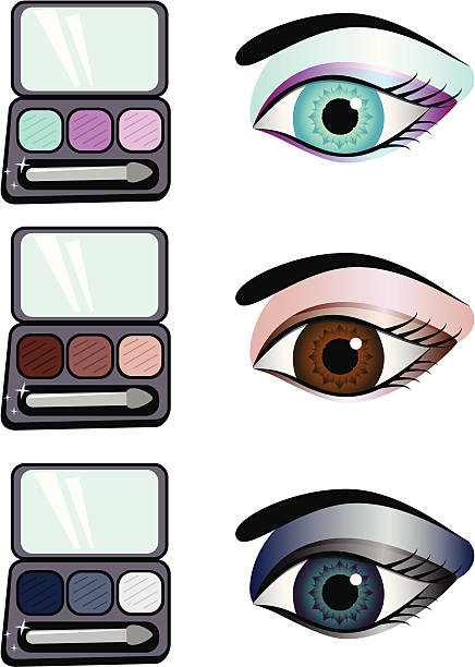 Fard à paupières maquillage pour les yeux - Illustration vectorielle