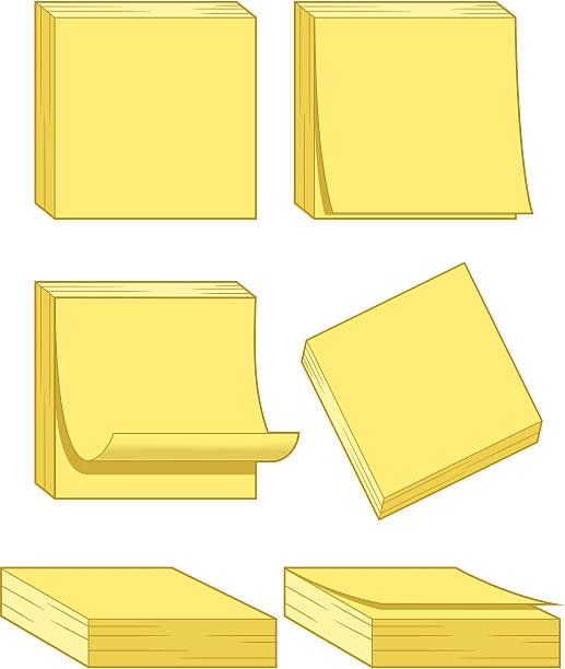 Jaune blocs-notes - Illustration vectorielle