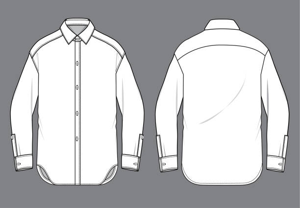 남성 셔츠 03 - shirt cotton textile contemporary stock illustrations
