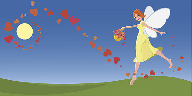 Fairy - Valentine's Day vector art illustration