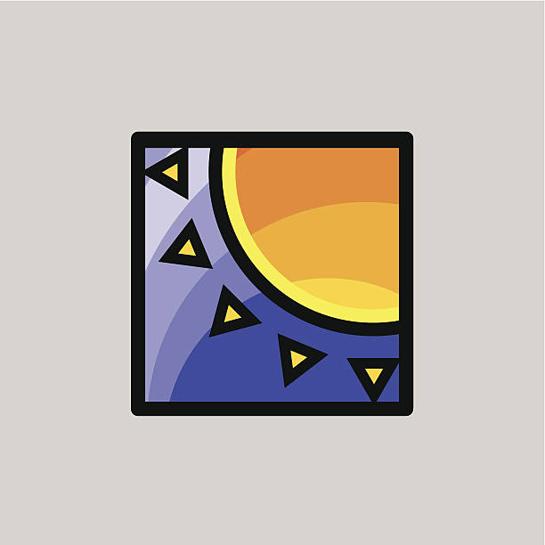 icons for spring - sun vector art illustration