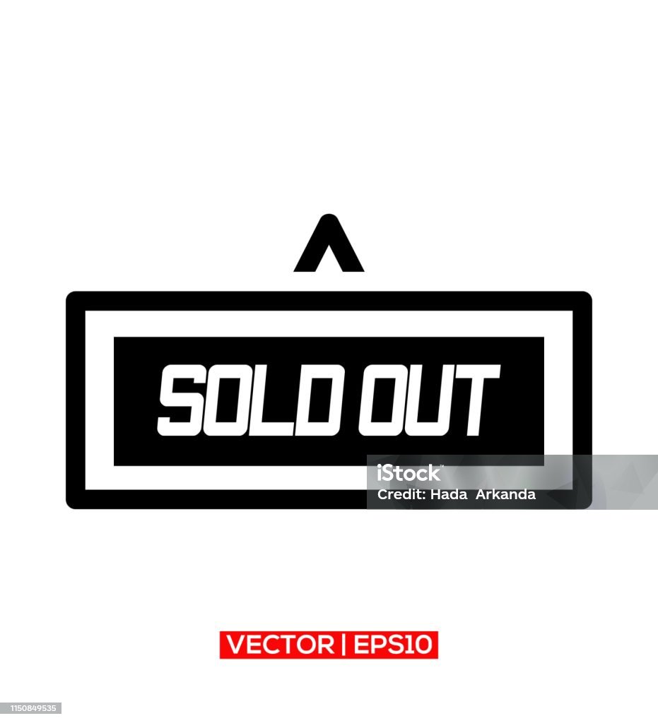 Sold Out Rubber Stamp Grunge Vector. Editable stroke and color. Badge stock vector