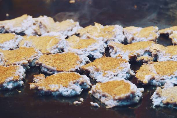istock Thai dessert deep fried pancake, thai street food 1150852180