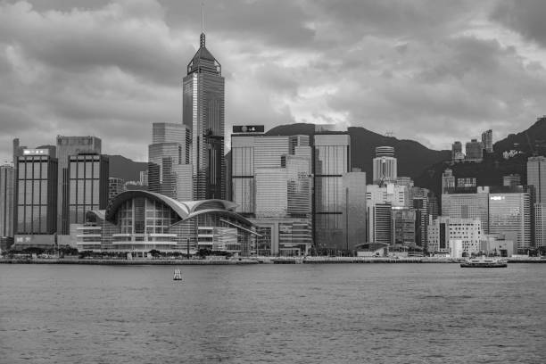 istock hong kong harbour view with B&W color 1150852757
