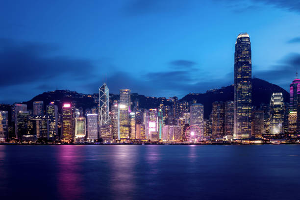 istock Hong Kong Harbor View at night 1150852833