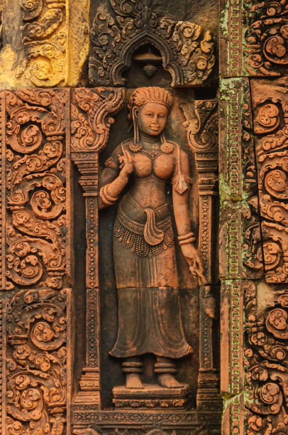 templo de banteay srei - srei - fotografias e filmes do acervo