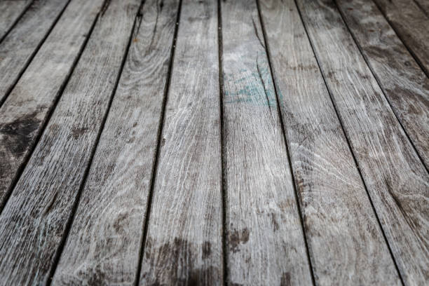 istock Vintage old wood plank texture use for 1150854391