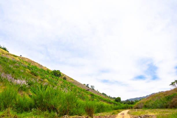 istock Beautiful  landscape view of hill and  mountain with cloud sky. 1150856607