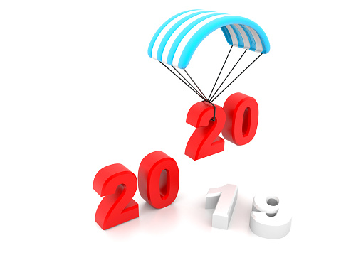 Two Thousand Twenty Shows 2020 3d Rendering Stock Photo