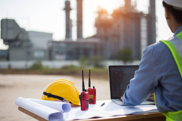 istock Engineer working and laptop at power plant 1150858253