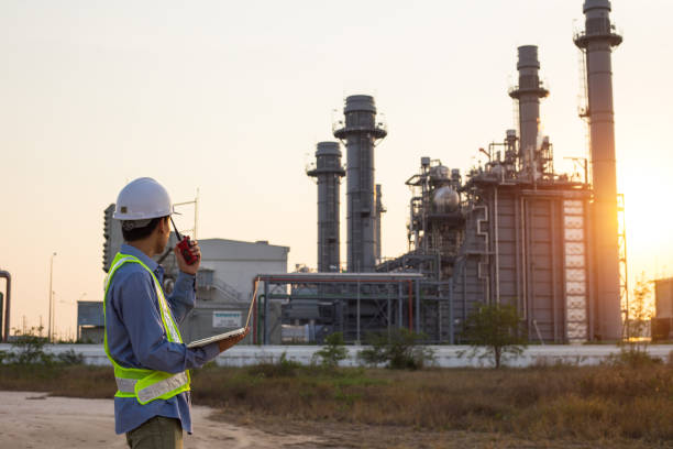 istock Engineer working and laptop at power plant 1150858267