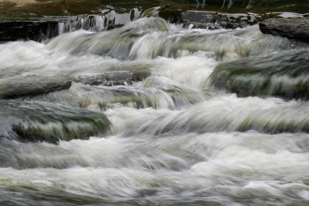 istock The water flows through the rocks in the stream. 1150859282