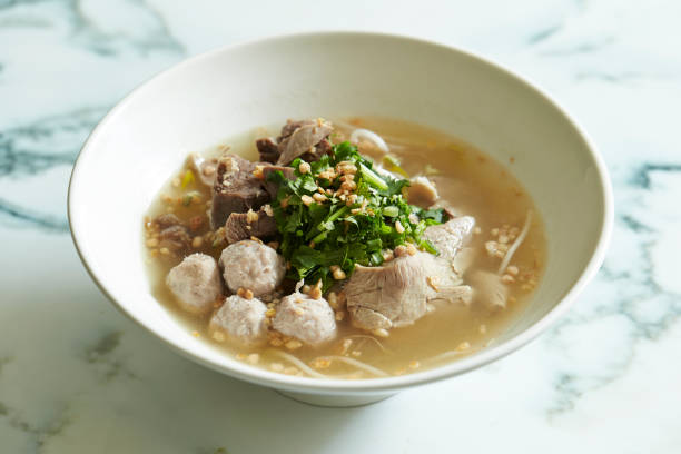 istock Beef and fish ball pho noodle 1150860488