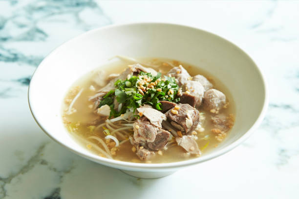istock Beef and fish ball pho noodle 1150860489