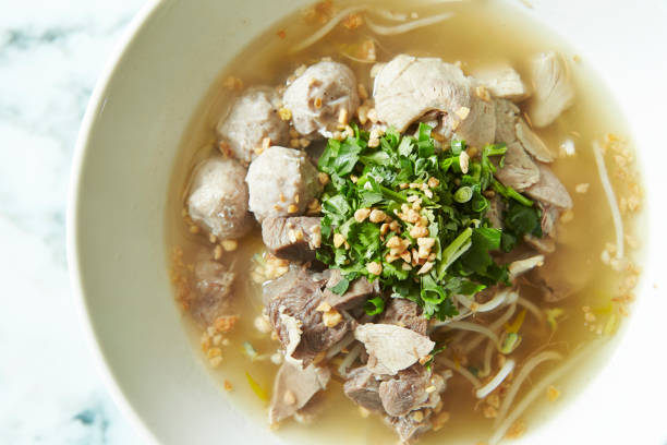 istock Beef and fish ball pho noodle 1150860499