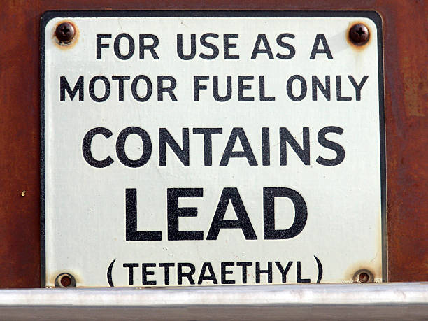 istock vintage sign - fuel contains Lead 115086255