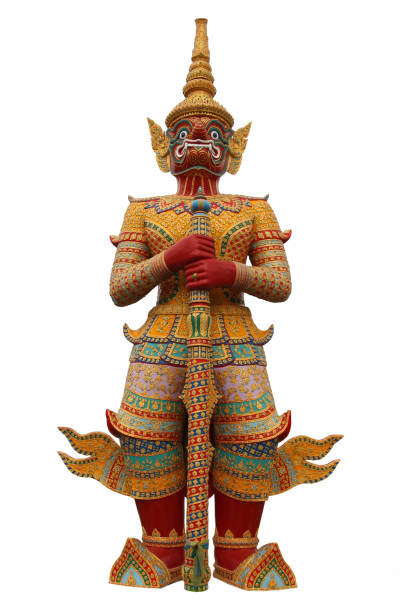 istock Giant statue Thai style separated in white background 1150875641