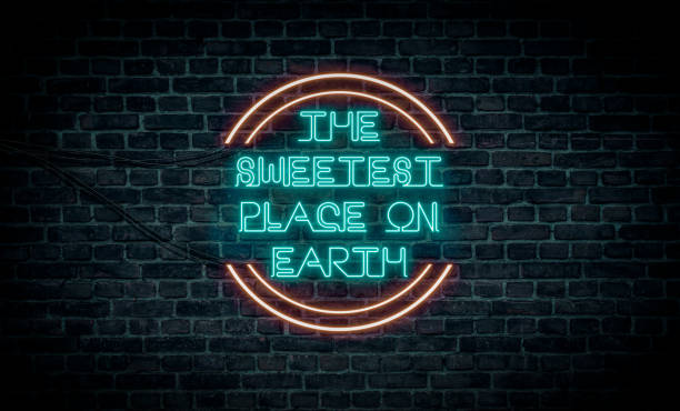A neon sign showing the slogan of the city: Hershey PA