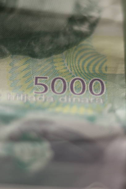 istock Serbian Dinar paper bank note of 5000 1150885553
