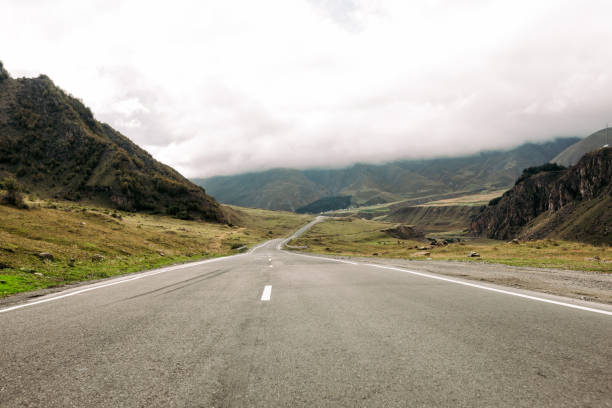 Military Georgian Road in the Caucasus Mountains