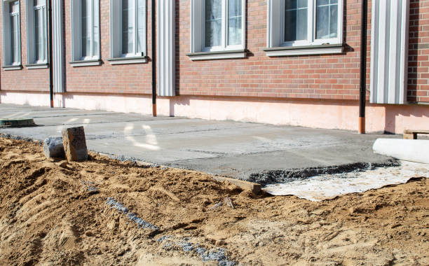 istock concrete pavement near the new building 1150889959