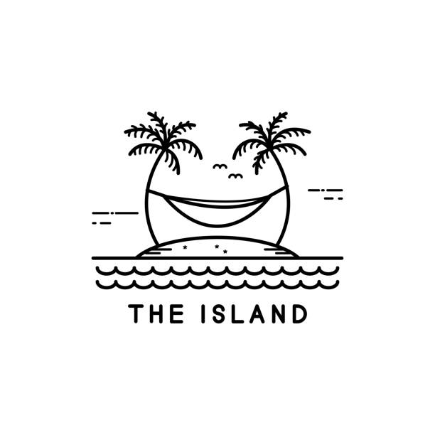 ilustrações de stock, clip art, desenhos animados e ícones de tropical island - hammock