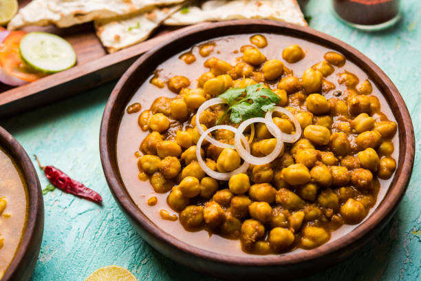 istock Chola / Chole or Choley Curry with Naan and rice 1150892765