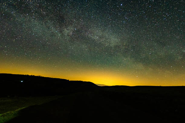 istock Dark starry sky over remote Welsh countryside 1150895468