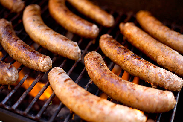istock grilled sausage links on grill 115089676