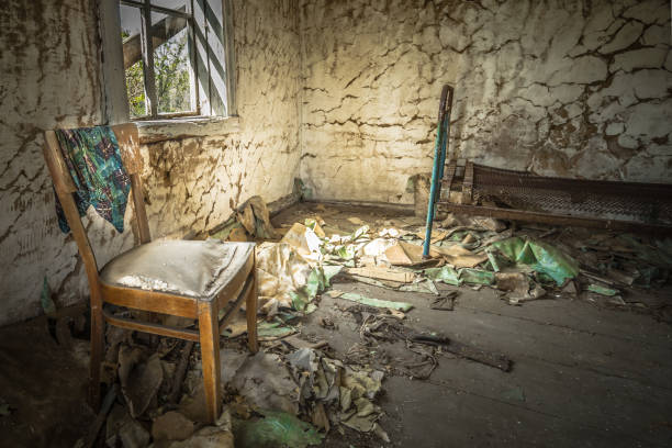 istock Abandoned villages in Belarus Chernobyl exclusion zone 1150899373
