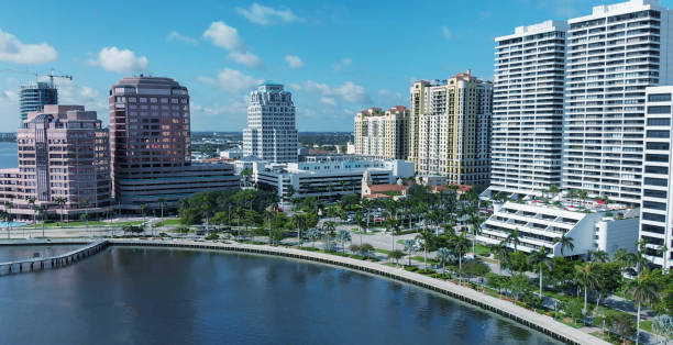 istock West Palm Beach skyline from helicopter, Florida - USA 1150901465