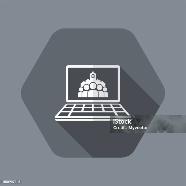 Catholic Website Bage Icon Stock Illustration - Download Image Now - Amish, Bell, Bell Tower - Tower