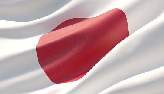 Background with flag of Japan