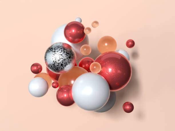 istock group of red white orange geometric shape levitation 3d rendering abstract scene 1150911224
