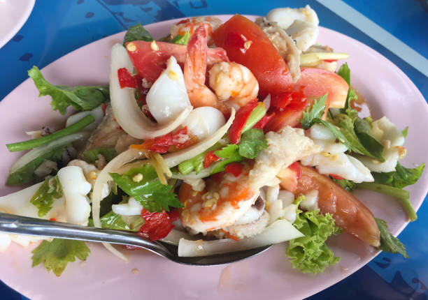 istock Mixed seafood spicy salad, Thai food 1150912005