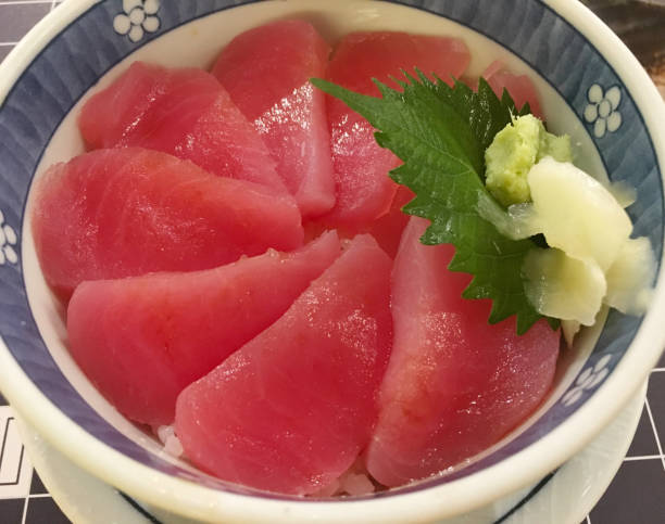 istock Sashimi.Tuna sliced with rice 1150912035