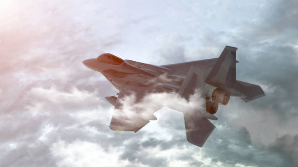 istock The jet plane on a background of the sky. 3d render 1150914044