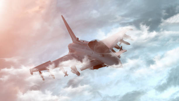 istock The jet plane on a background of the sky. 3d render 1150914063