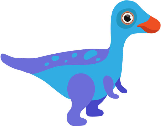Ilustración de Dinosaurio Azul Lindo Gracioso Bebé Dino Personaje Vector  Ilustración y más Vectores Libres de Derechos de Animal - iStock