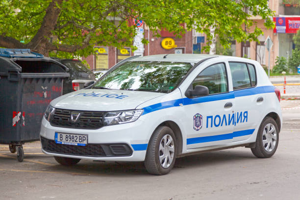 Varna, Bulgaria - May 17 2019: Police car parked in the street.