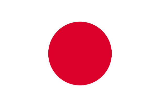 flaga narodowa japonii. ilustracja wektorowa. tokio - eps10 stock illustrations