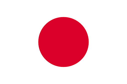 The national flag of Japan. Vector illustration. Tokyo