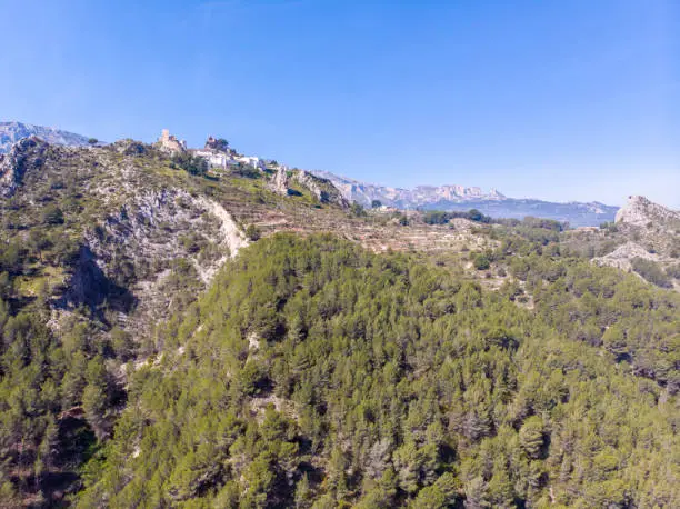 Guadalest village at the top of a hill