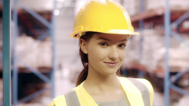 istock Woman working at a warehouse. Portrait 1150925145