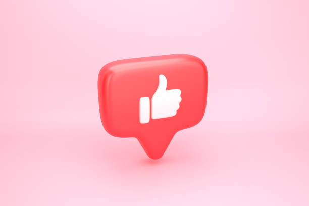 istock One like social media notification with thumb up icon 1150929659