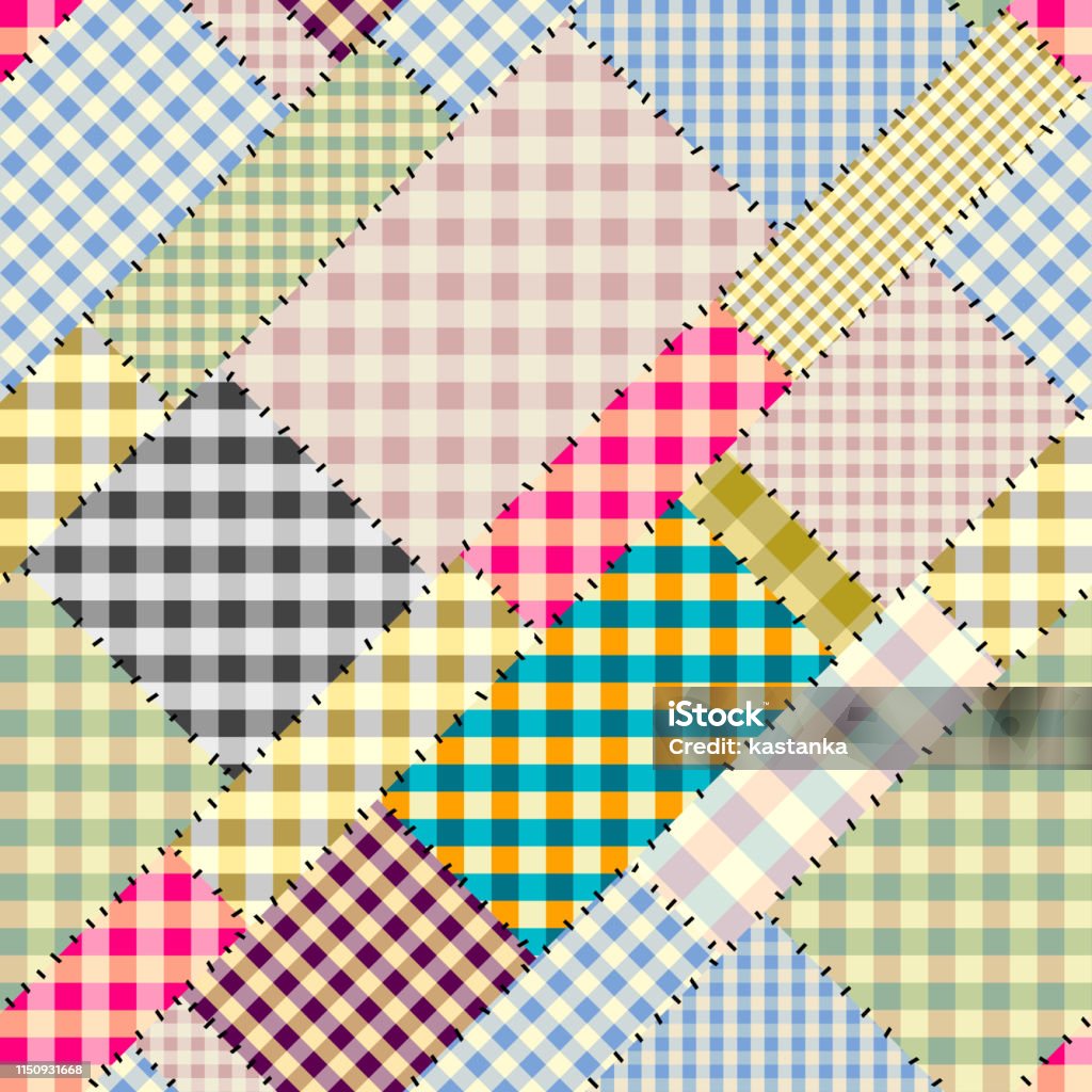 Patchwork Textile Pattern Seamless Quilting Design Background Stock ...