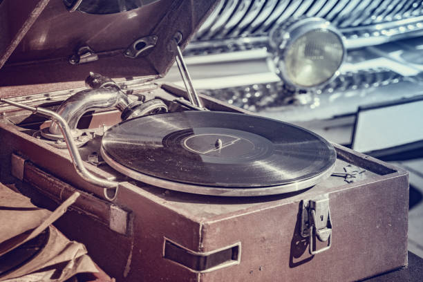 istock Vintage vinyl record player. 1150933431