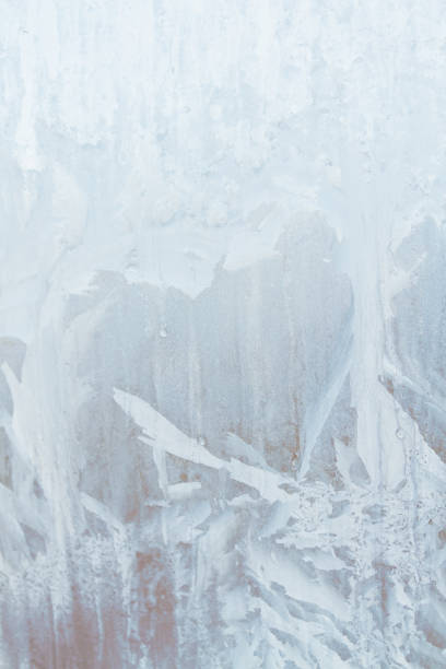istock Frosty patterns on a frozen ice box in the early morning 1150934654