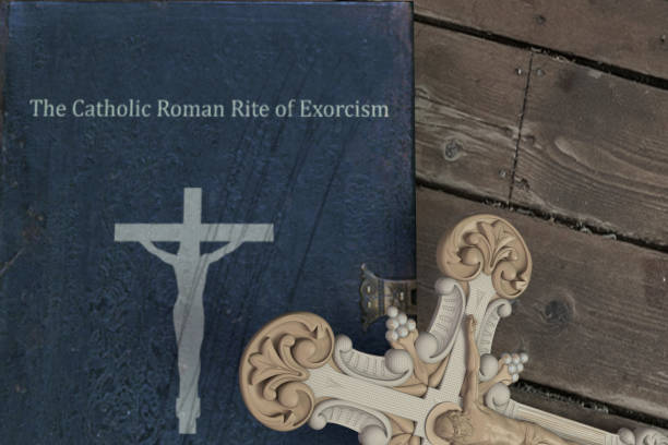 istock exorcism book on wooden floor 1150934984