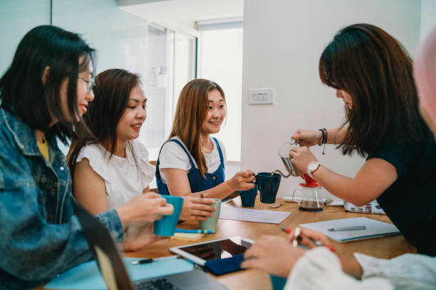 istock Women working together with laptop, tablet and notepads 1150936878
